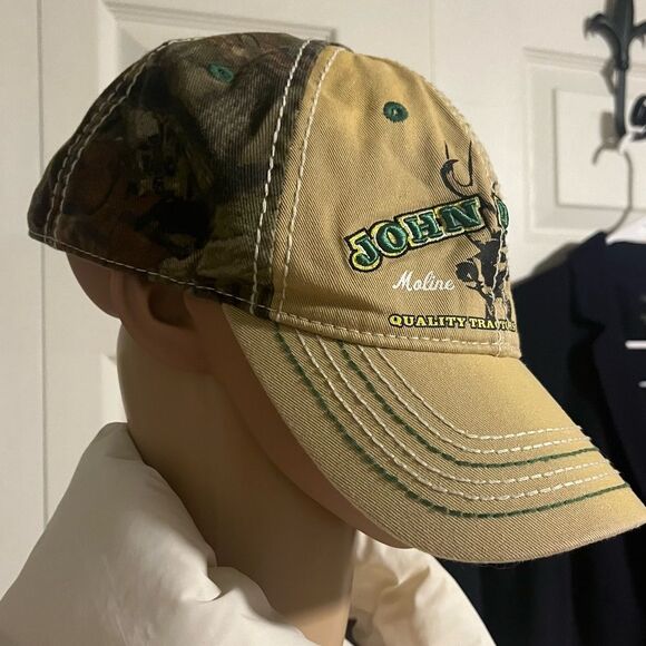 John Deere Moline, IL Tractors & Plows Deer Logo Hat Cap SnapBack - Picture 2 of 7